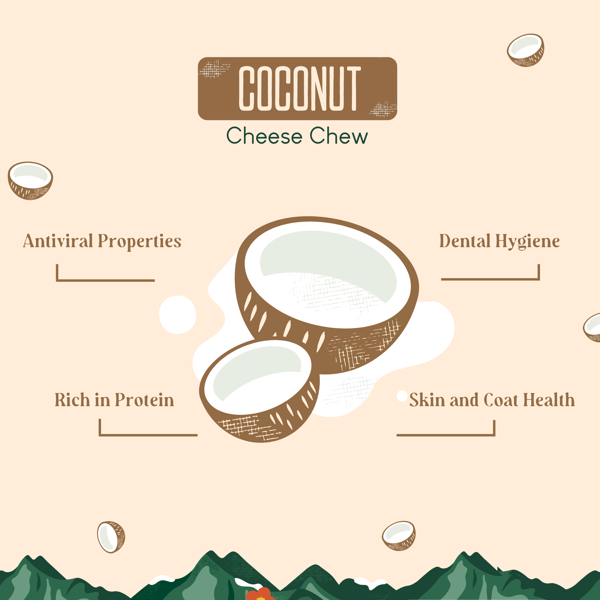 Coconut Yak Milk Chews for Dogs