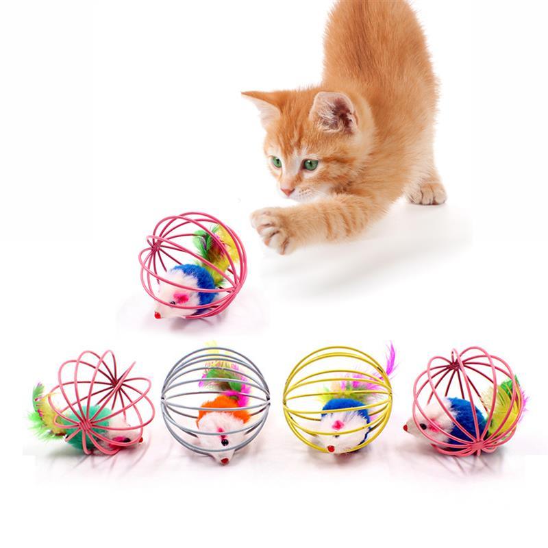 1 Piece Cat Toy Stick Feather Wand with Bell comes in a variety of colors
