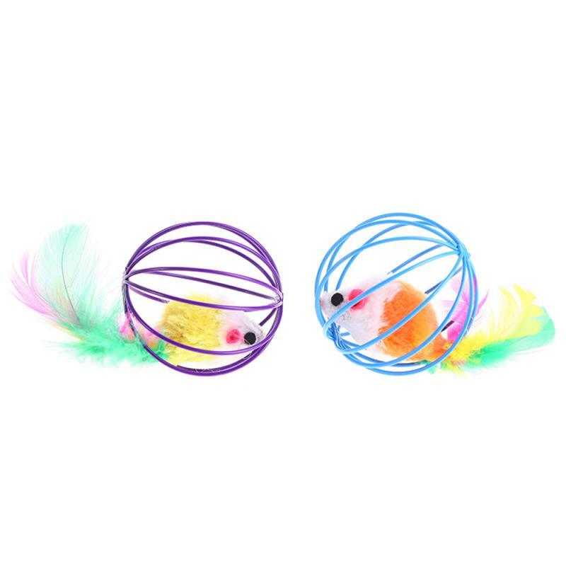 1 Piece Cat Toy Stick Feather Wand with Bell comes in a variety of colors