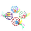 1 Piece Cat Toy Stick Feather Wand with Bell comes in a variety of colors