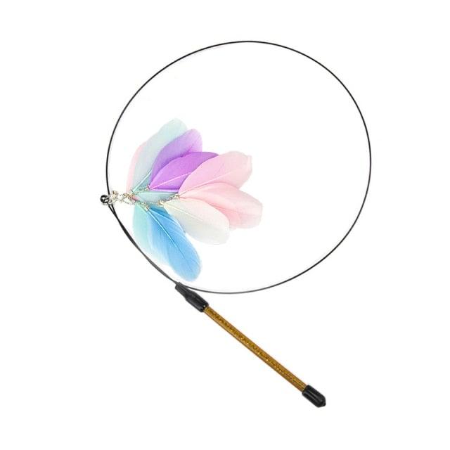 Funny Feather Bird with Bell Cat Stick Toy for Kitten/cat