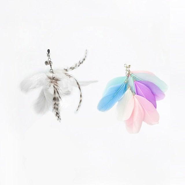Funny Feather Bird with Bell Cat Stick Toy for Kitten/cat