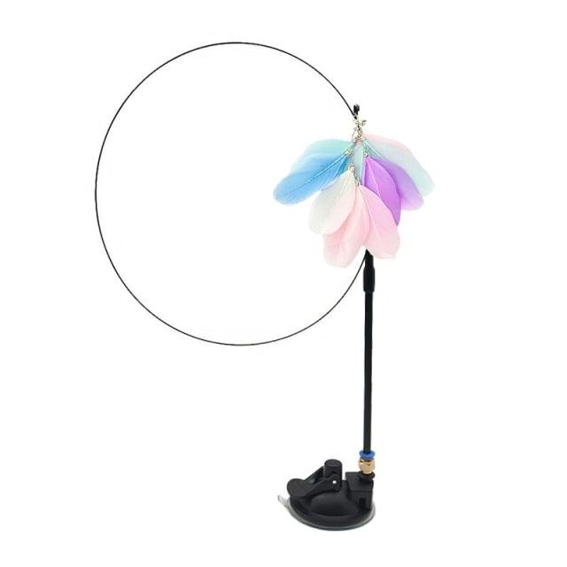 Funny Feather Bird with Bell Cat Stick Toy for Kitten/cat