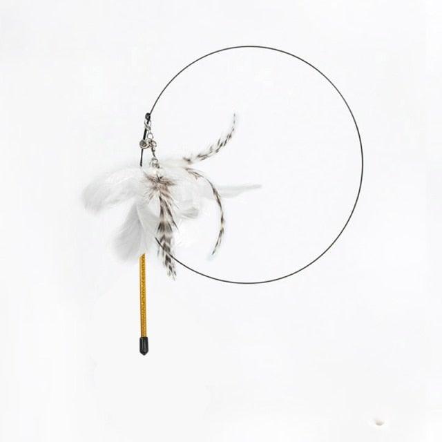 Funny Feather Bird with Bell Cat Stick Toy for Kitten/cat