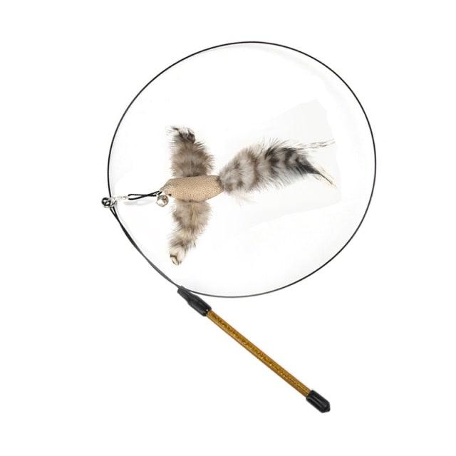 Funny Feather Bird with Bell Cat Stick Toy for Kitten/cat