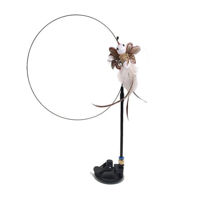 Funny Feather Bird with Bell Cat Stick Toy for Kitten/cat